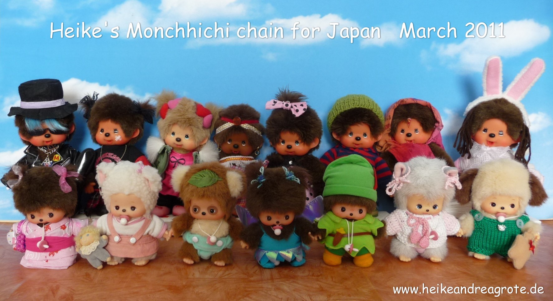 Heike's Monchhichi Chain For Japan